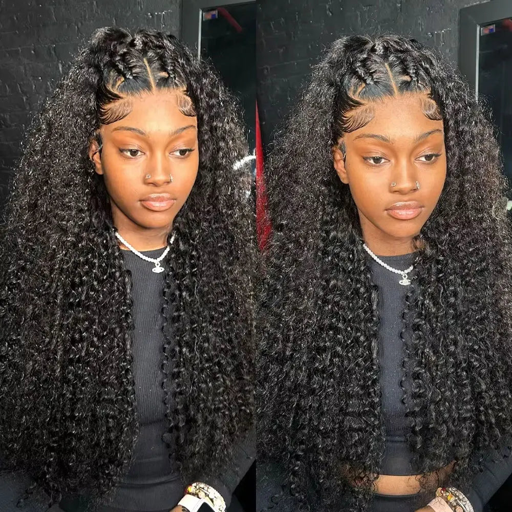 Hd 13x6 Lace Wig Human Hair Curly Wig For Women 38 48 Inch Brazilian Pre Plucked 13x4 Deep Wave Water Wave Lace Frontal Wigs